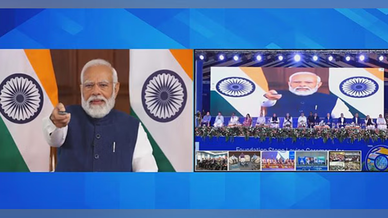 PM Modi lays foundation for 3 semiconductor plants; 2 in Gujarat, 1 in Assam